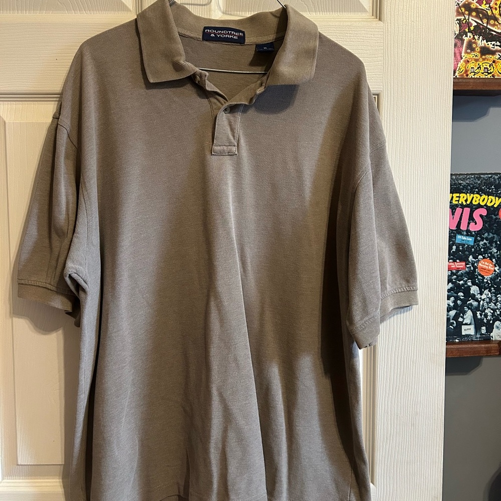 Roundtree & Yorke Men's Brown Polo Shirt